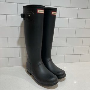 Hunter Original Tall Black Rain Boots Size 9